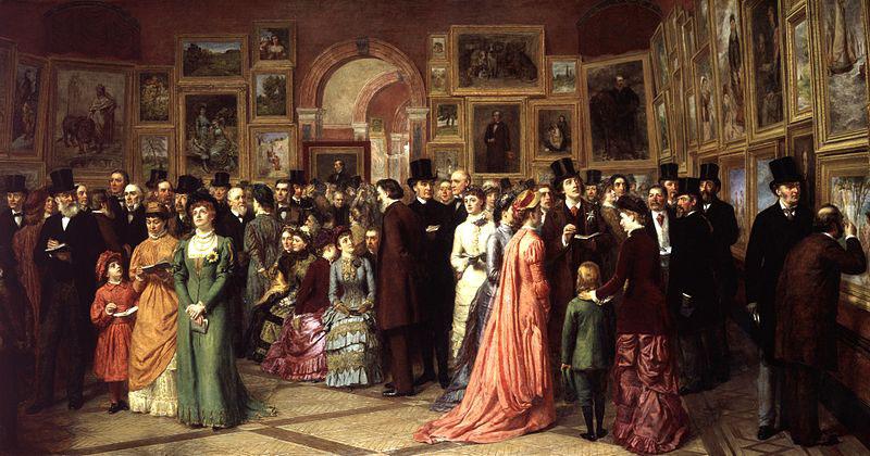  A Private View at the Royal Academy, 1881.
